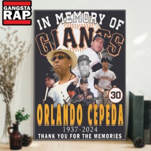 In Memory Of Orlando Cepeda 1937 2024 Thank You For The Memories Signature Poster Canvas Art