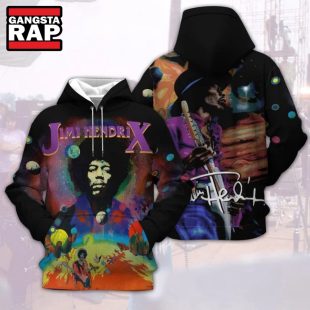 Jimi hendrix Signature Graphics Design 3D All Over Print Hoodie