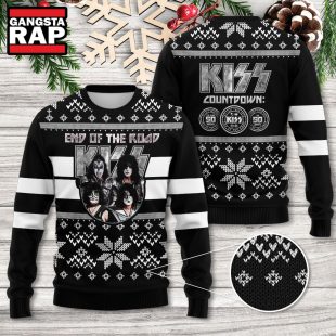 Kiss Band End Of The Road 3D Ugly Christmas Sweater