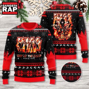 Kiss Band End Of The Road World Tour Ugly Christmas Sweater