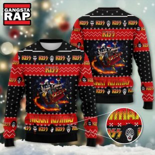 Kiss Band Merry Kissmas Ugly Christmas Sweater