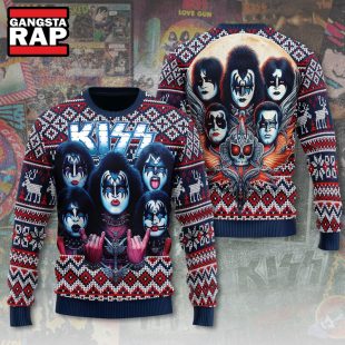 Kiss Band Rock Graphics Design Ugly Christmas Sweater