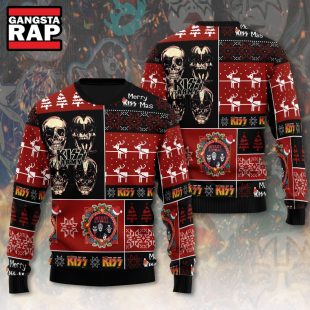 Kiss Band Skull Funny Ugly Christmas Sweater