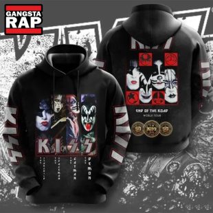 Kiss Rock Band Music End Of The Road Tour All Over Print 3D Hoodie