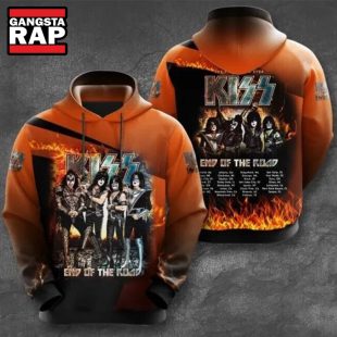 Kiss Rock Band Music End Of The Road Tour Schedule Hoodie