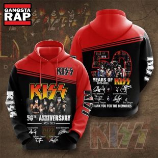 Kiss Rock Band Music Graphics Design Signature Hoodie