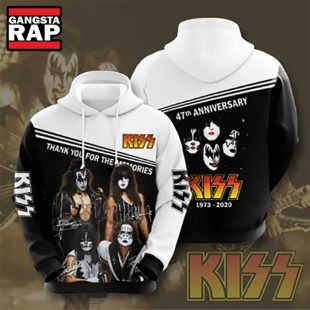 Kiss Rock Band Music Graphics Signature All Over Print Hoodie