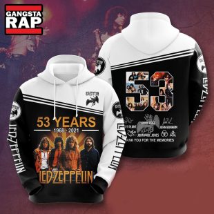 Led Zeppelin 53 Years Signature Hoodie Shirt