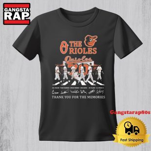 MLB Baltimore Orioles Baseball Team Abbey Road Signatures TShirt