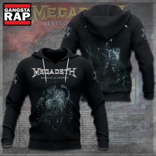 Megadeth Band Music Destroy Enemies 3D Hoodie