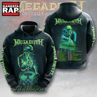 Megadeth Music Band Tour 2024 Schedule Hoodie