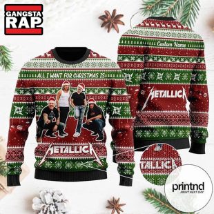 Metallica All I Want For Christmas Is Ugly Christmas Sweater