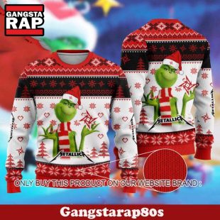 Metallica Grinch Santa Ugly Christmas Sweater