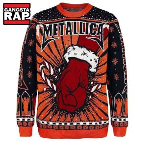 Metallica Heavy Metal Some Kind of Santa Ugly Christmas Sweater