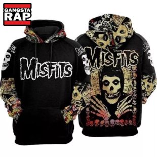 Misfits Punk Rock Band Skull Skeleton Halloween 3D Hoodie