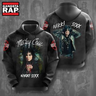 Motley Crue Nikki Sixx All Over Print Hoodie