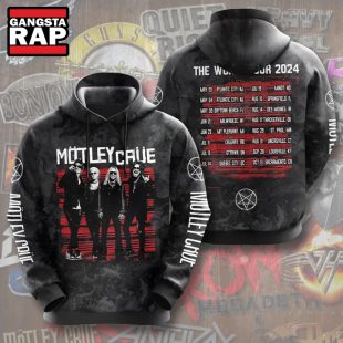 Motley Crue Rock Band The World Tour 2024 Schedule Hoodie