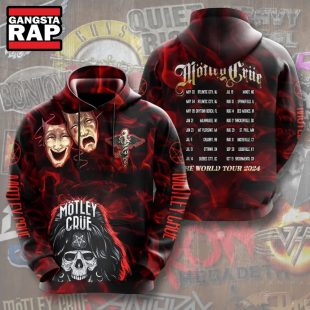 Motley Crue Rock The World Tour 2024 Hoodie