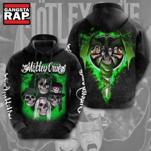 Motley Crue Special Rock Halloween Skull Hoodie