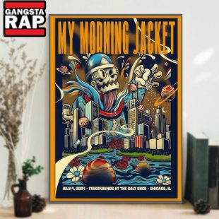 My Morning Jacket July 4 2024 Fairgrounds At The Salt Shed Chicago IL Poster Canvas Art