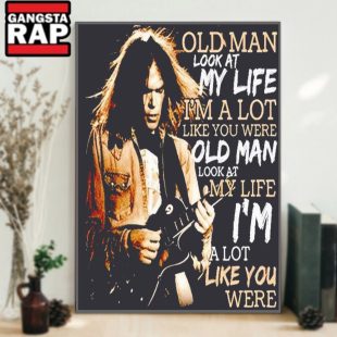 Neil Young Old Man Look At My Life A Lot Like You Were Music Poster Canvas Art