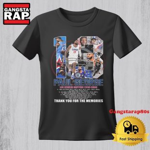 Paul George 13 Los Angeles Clipper 2019 2024 Thank You For The Memories Vintage TShirt