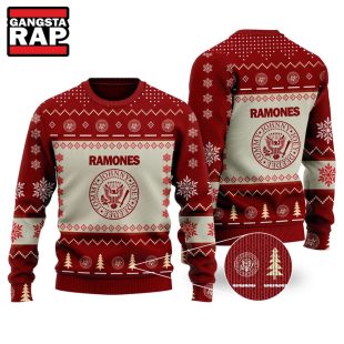 Ramones Music Band Logo Fan Gifts Ugly Christmas Sweater