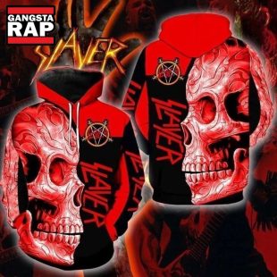 Slayer Band Rock Band Music Skull 3D Printed Hoodie