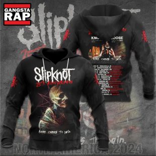 Slipknot 25th Anniversary Here Comes The Pain Schedule Hoodie