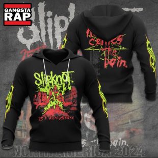 Slipknot Rock Band 25th Anniversary Here Comes The Pain 3D Hoodie