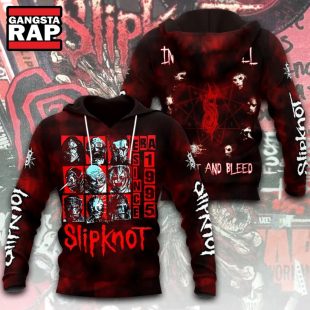 Slipknot Rock Band Inside My Shell I Wait And Bleed All Over Print Hoodie