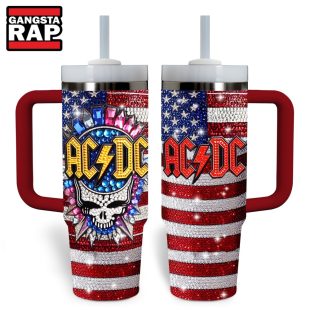 ACDC Music American Flag Design Stanley Tumbler 40oz