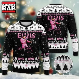 Elvis Presley 1935 1977 Rock Roll Ugly Christmas Sweater