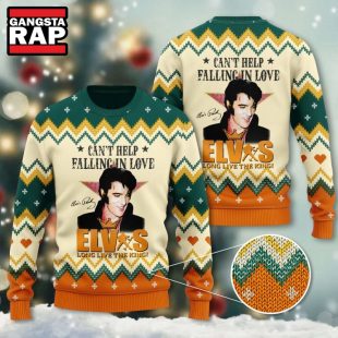 Elvis Presley Cant Help Falling In Love Ugly Christmas Sweater