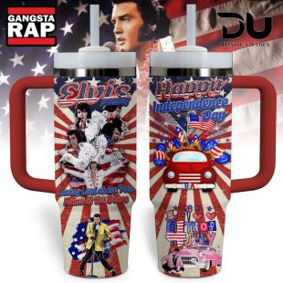 Elvis Presley Happy Independence Day Stanley Tumbler 40oz