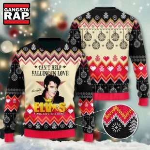 Elvis Presley Long Live The King Ugly Christmas Sweater