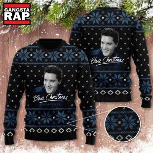 Elvis Presley Music Graphics Printed Ugly Christmas Sweater