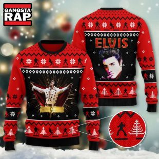 Elvis Presley Rock Fans Lover Ugly Christmas Sweater