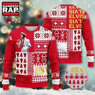 Elvis Presley Rock Roll Ugly Christmas Sweater