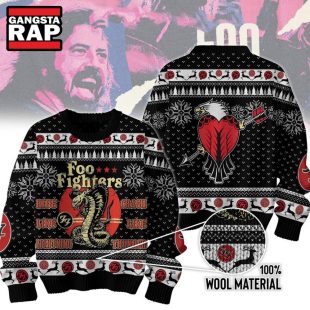 Foo Fighters Ride Like Lighting Ugly Christmas Sweater