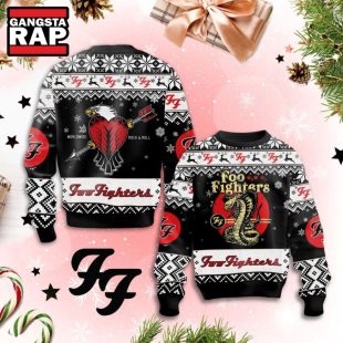 Foo Fighters Worldwide Rock Roll Ugly Christmas Sweater