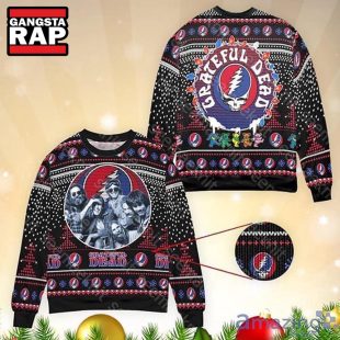 Grateful Dead Logo With Member Picture Ugly Christmas Sweater