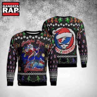 Grateful Dead Rock Band Santa Claus Ugly Christmas Sweater