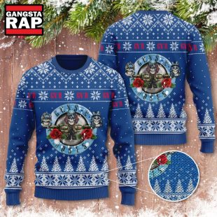 Guns N' Roses Xmas Snow Ugly Christmas Sweater