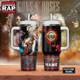 Guns N Roses Music Fans Lover Custom Name Stanley Tumbler 40oz