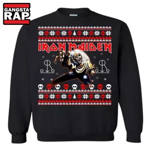 Iron Maiden Sudadera Comoda Estilo Ugly Christmas Sweater