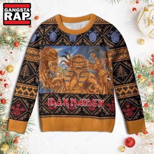 Iron Maiden With Skull Sphinx Ugly Christmas Sweater