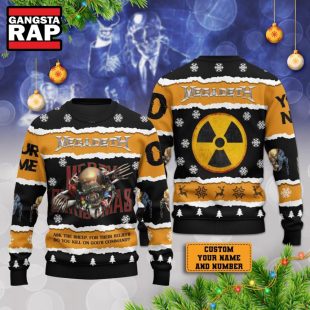 Megadeth Merry Chirstmas Ask The Sheep For Their Beliefs Do You Kill On God's Command Ugly Sweater