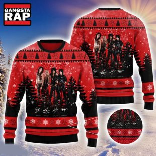 Motley Crue Graphics Music Design Christmas Ugly Sweater