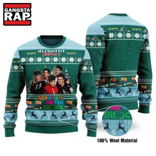 New Kids On The Block Have A Funky Fulky Xmas All I Want For Christmas Is NKOTB Ugly Sweater